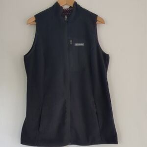 Columbia Vest Women's XL Fleece Black Gorpcore Outdoor Pockets Omni Heat Spring